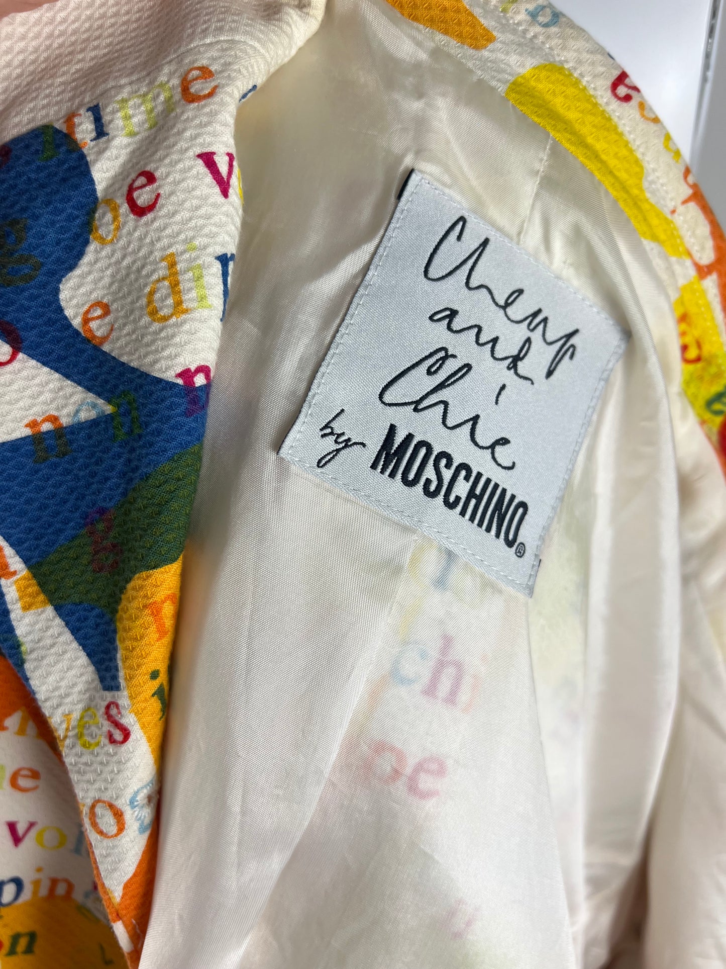 Moschino Text print structured jacket