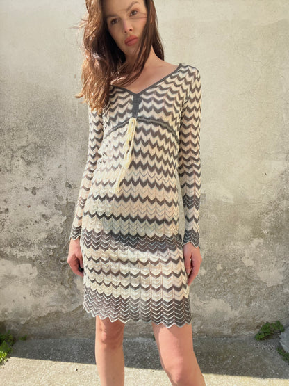 MISSONI
Sheer zigzag knit dress
