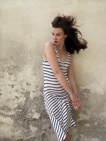 Jean Paul Gaultier striped jersey dress