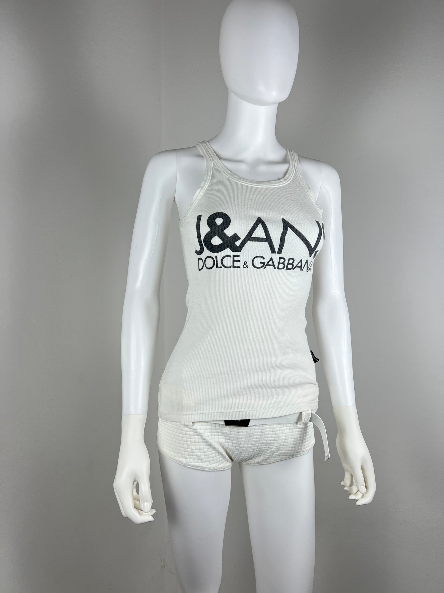 Dolce and Gabbana J&ANS Ribbed Tank Top