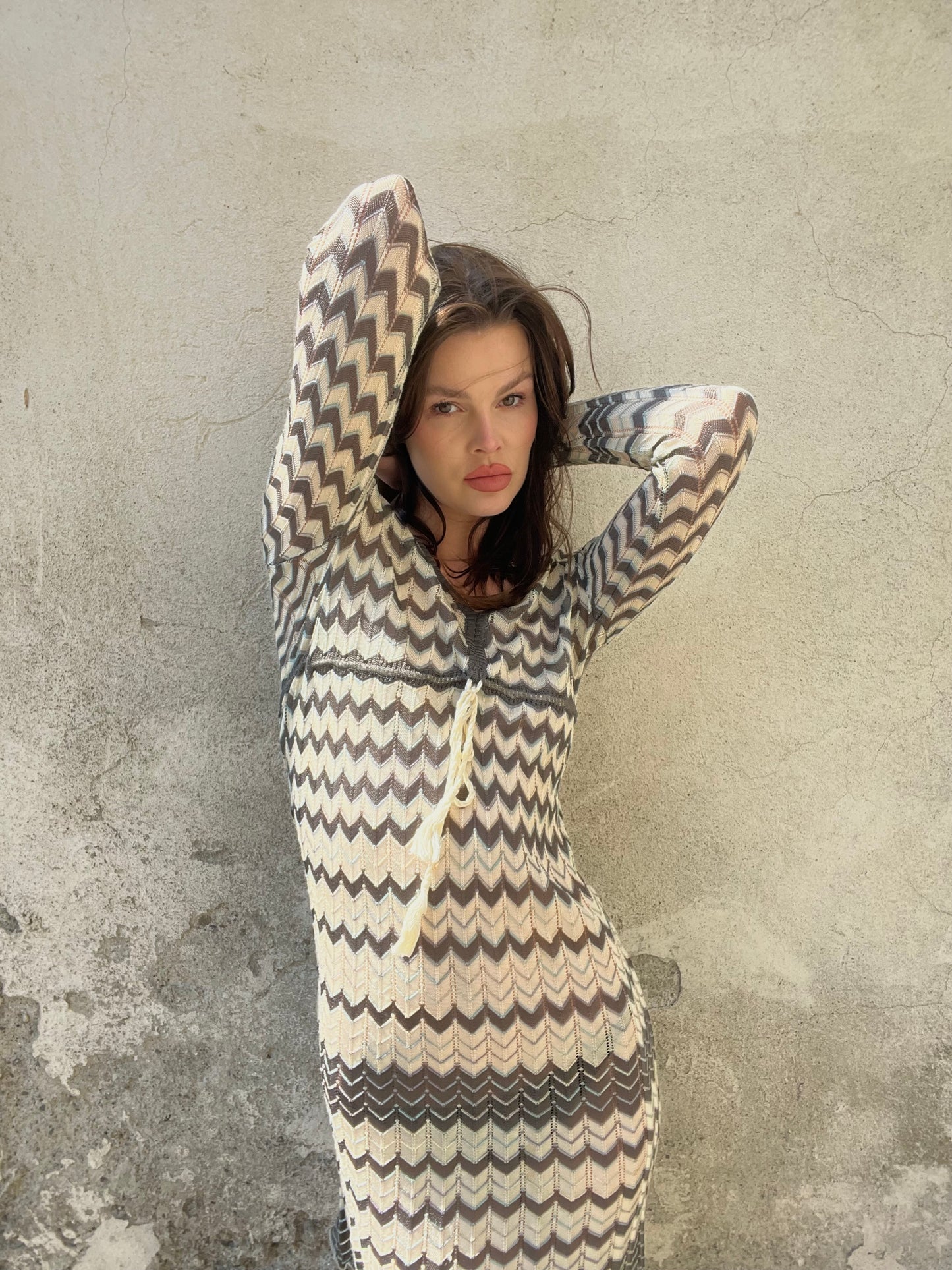 MISSONI
Sheer zigzag knit dress