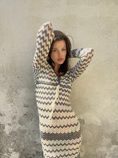 MISSONI
Sheer zigzag knit dress