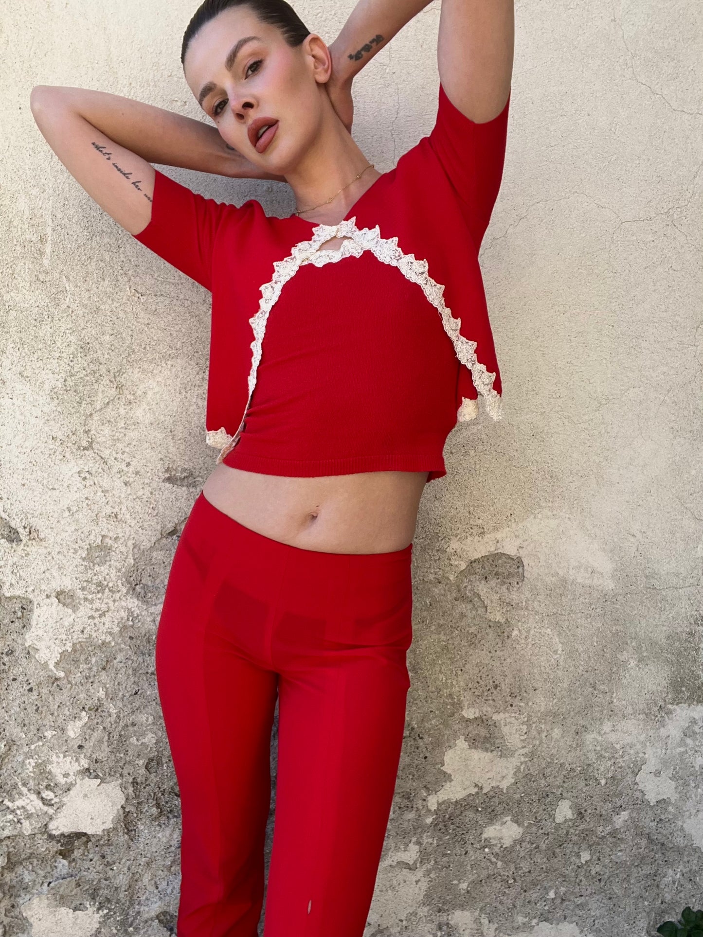 BLUMARINE SS00s RED 3-PIECE SET