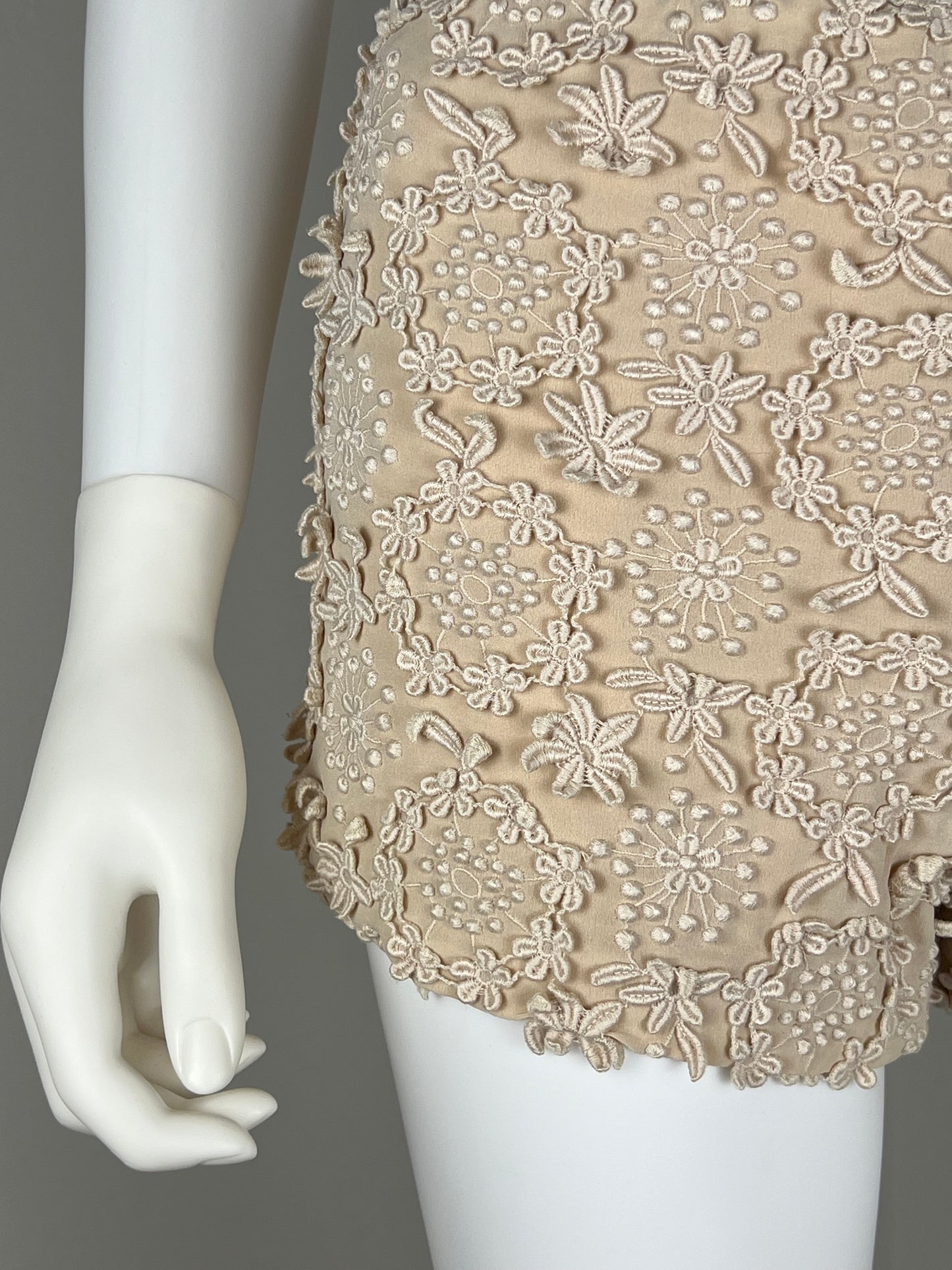 Prada Embroidered Lace Shorts