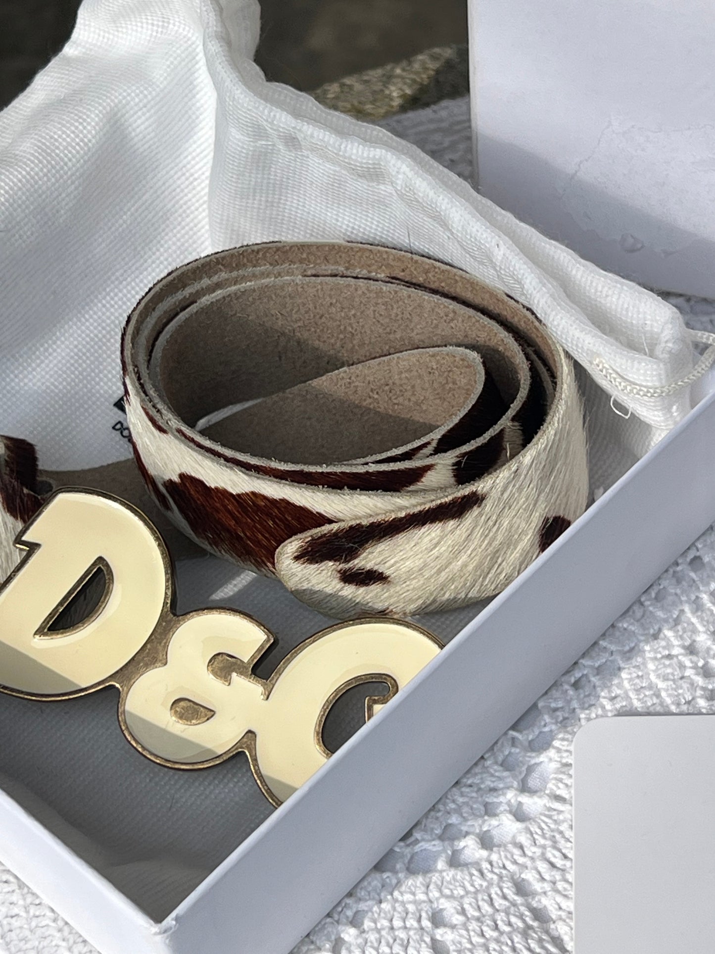 Dolce & Gabbana D&G Pony Hair Logo Belt
Early 2000s