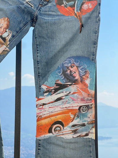 DOLCE & GABBANA printed denim jeans
early 2000s