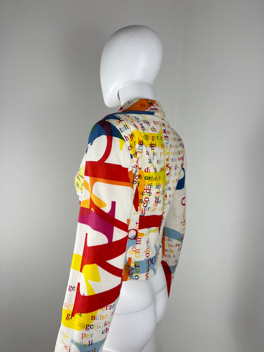 Moschino Text print structured jacket