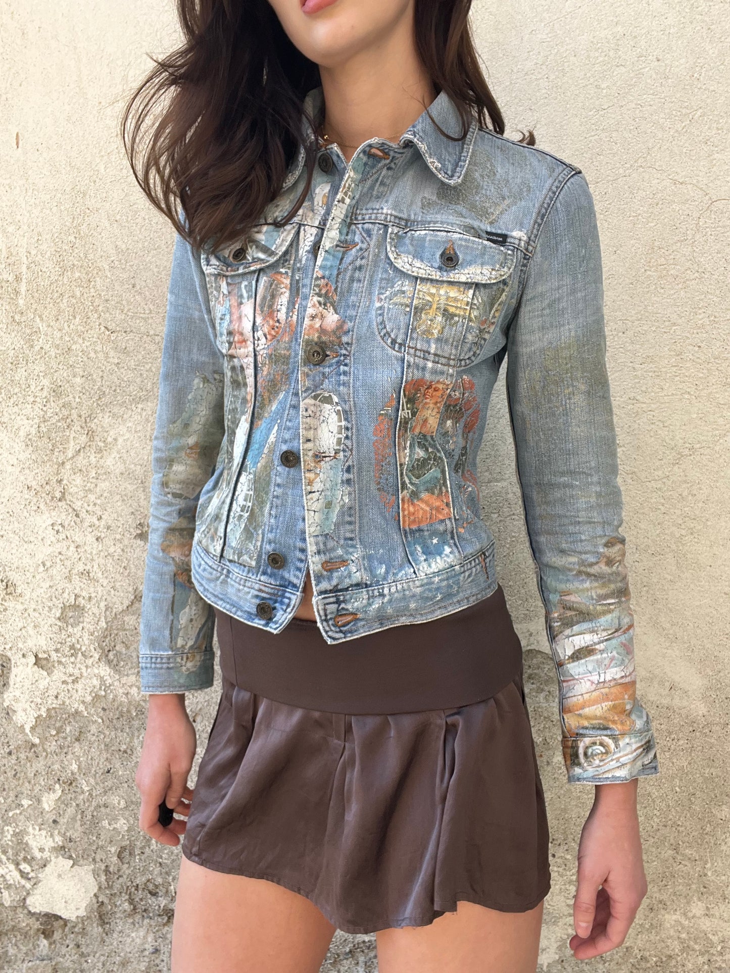DOLCE & GABBANA printed denim jacket
early 2000s