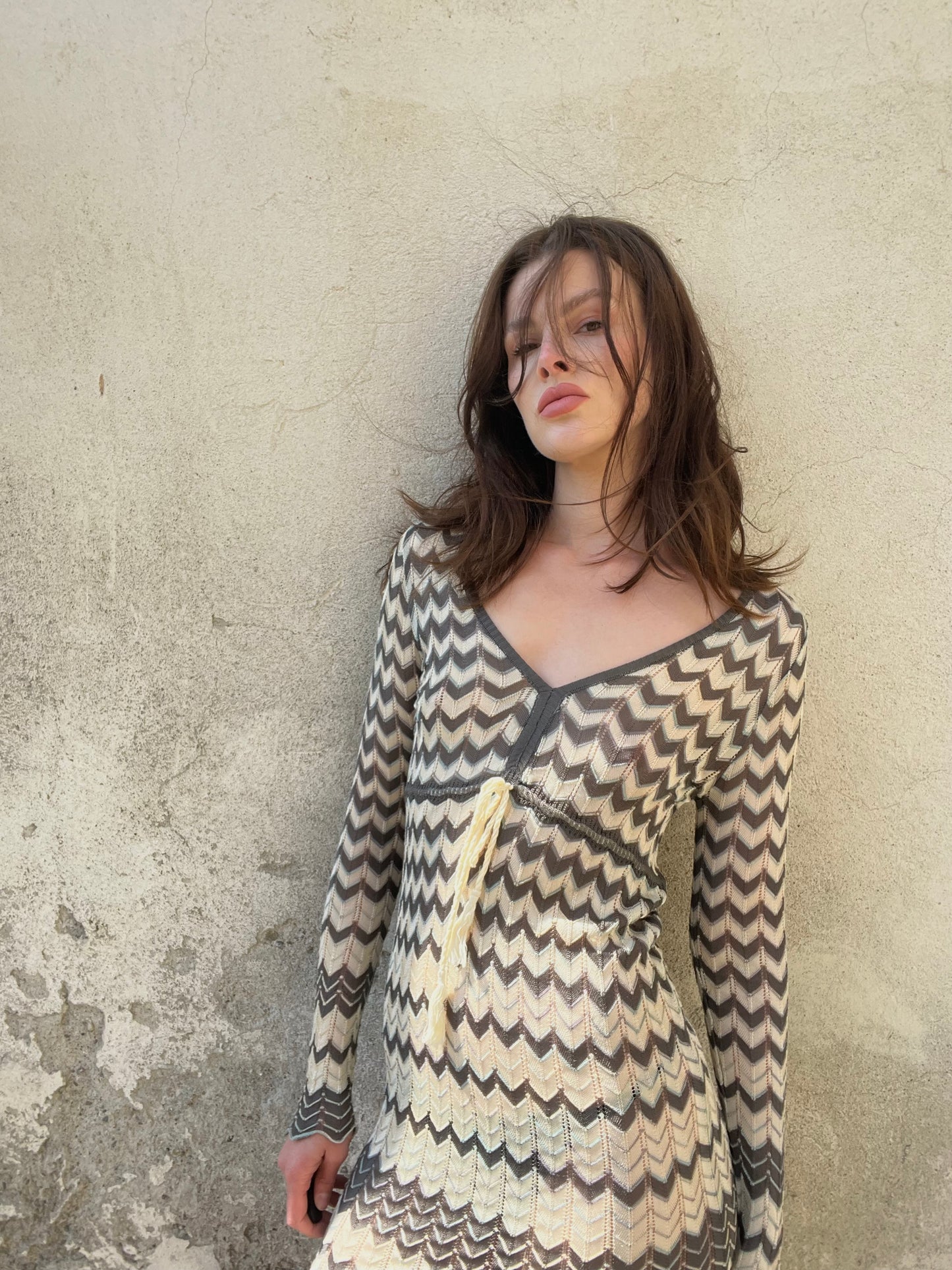 MISSONI
Sheer zigzag knit dress