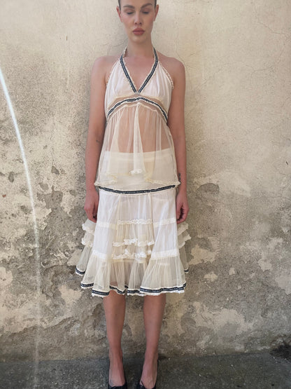 JEAN PAUL GAULTIER JEANS
Sheer Mesh Halter Set
Early 2000s