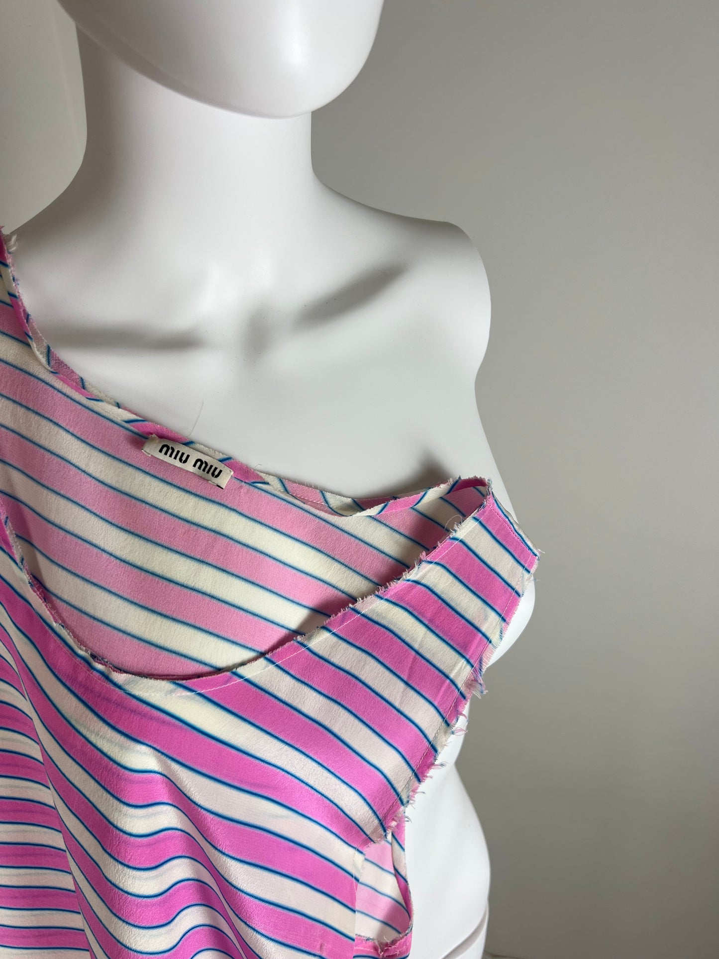 Miu Miu Silk Stripe Tank