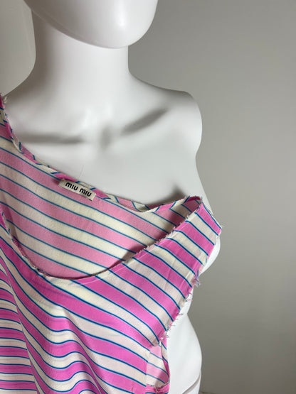 Miu Miu Silk Stripe Tank