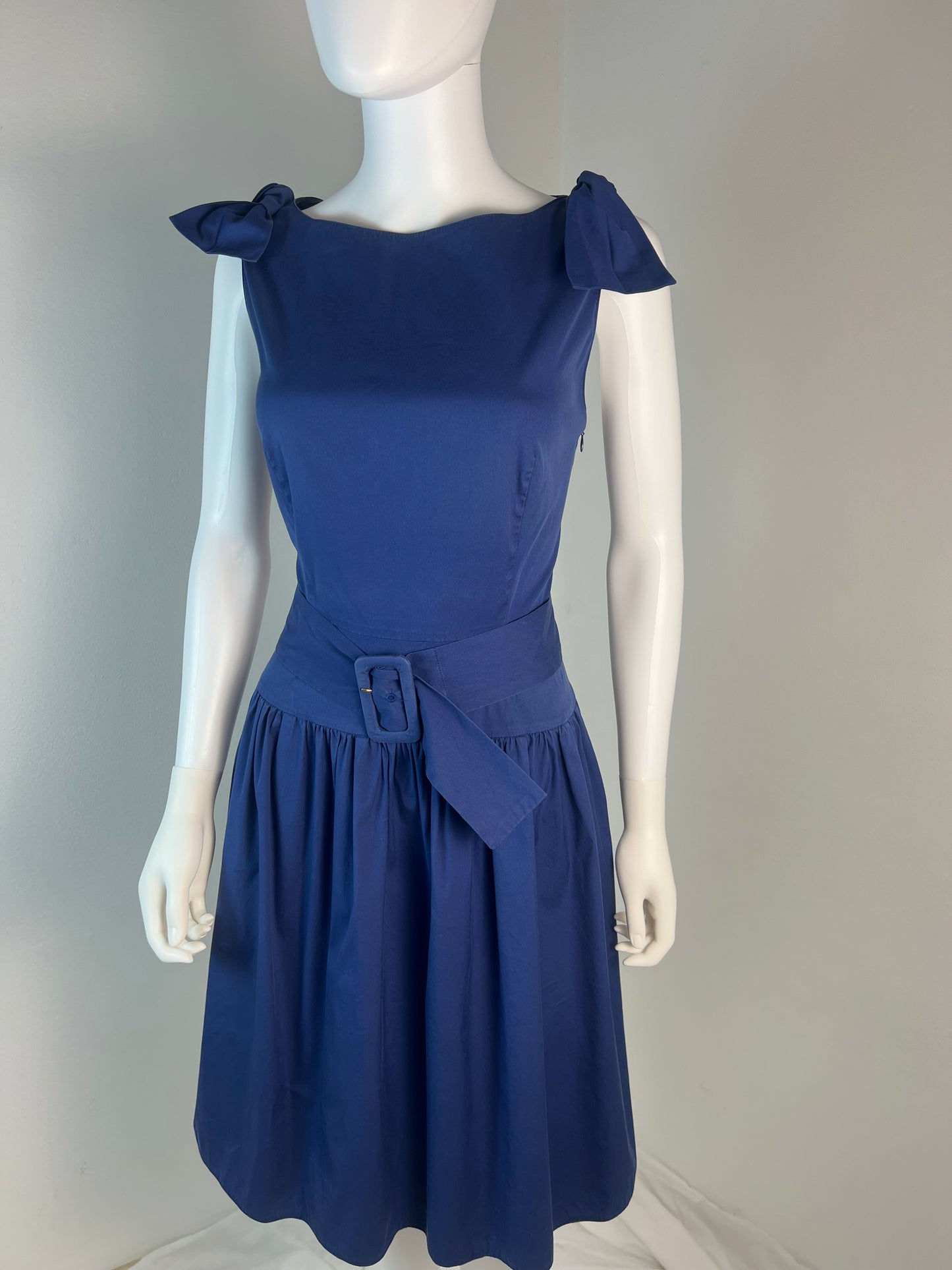 Prada Cotton Dress with Bow Straps