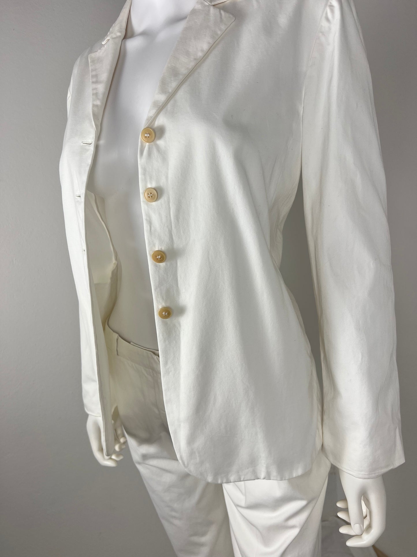 Miu Miu Ivory Silk Trouser Suit