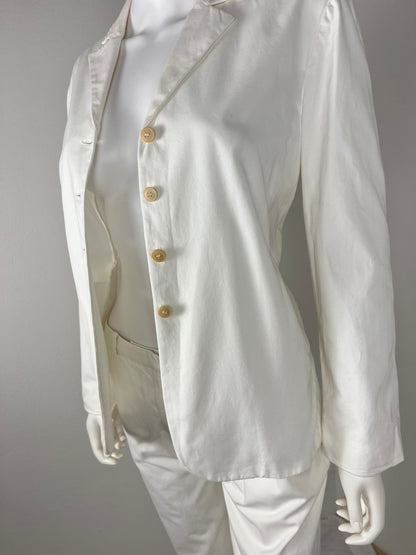 Miu Miu Ivory Silk Trouser Suit