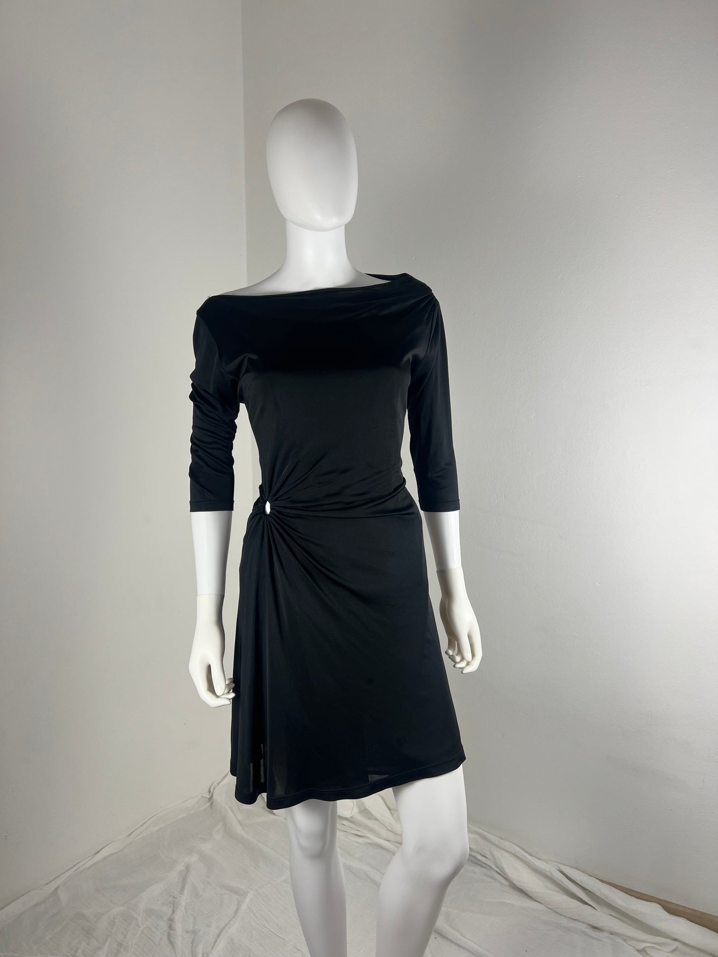 Versus Versace one-shoulder draped dress