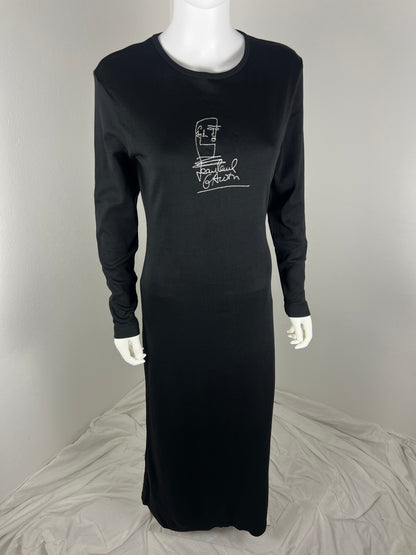 Jean Paul Gaultier Signature Face Jersey Maxi Dress