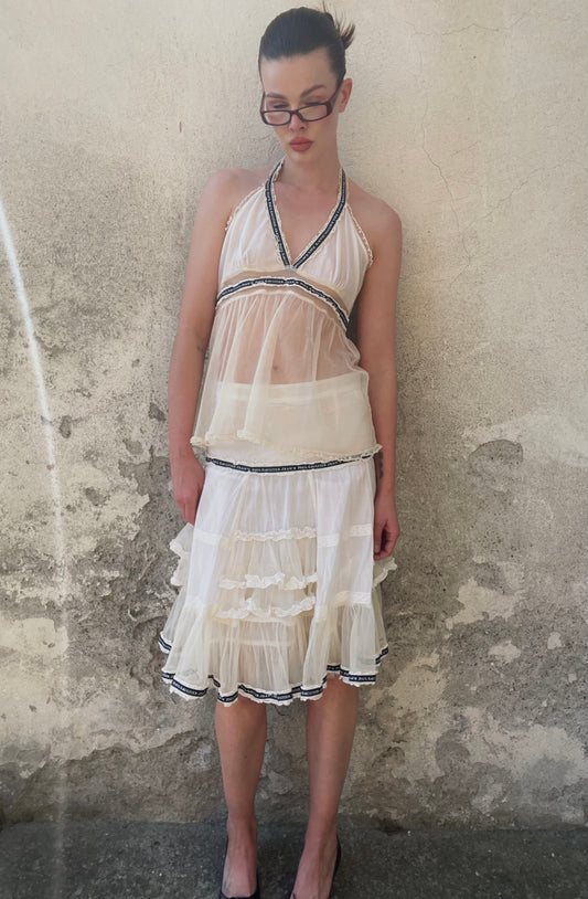 JEAN PAUL GAULTIER JEANS
Sheer Mesh Halter Set
Early 2000s