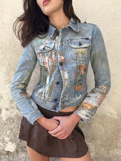 DOLCE & GABBANA printed denim jacket
early 2000s