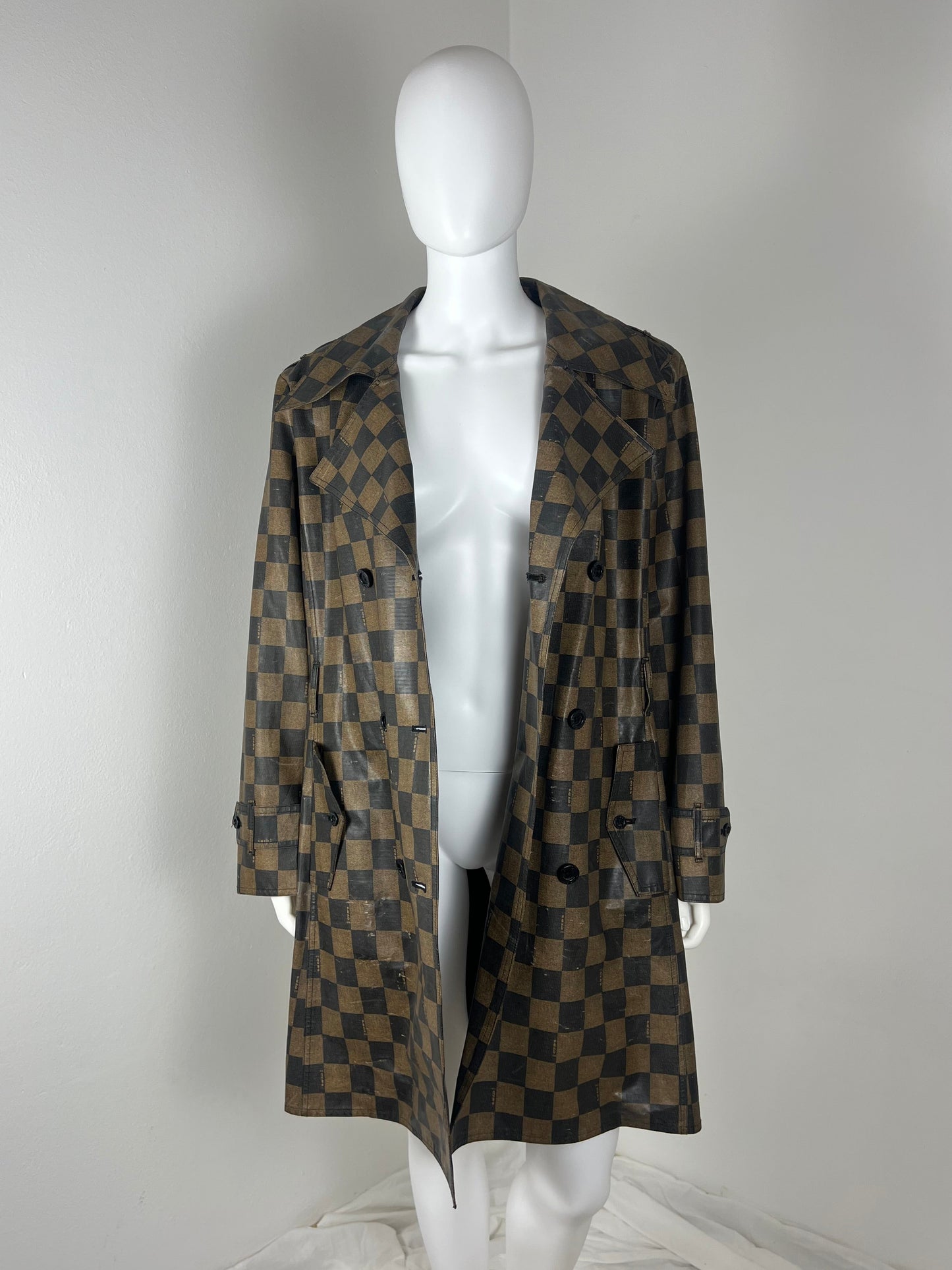 Fendi Checkerboard Trench Coat