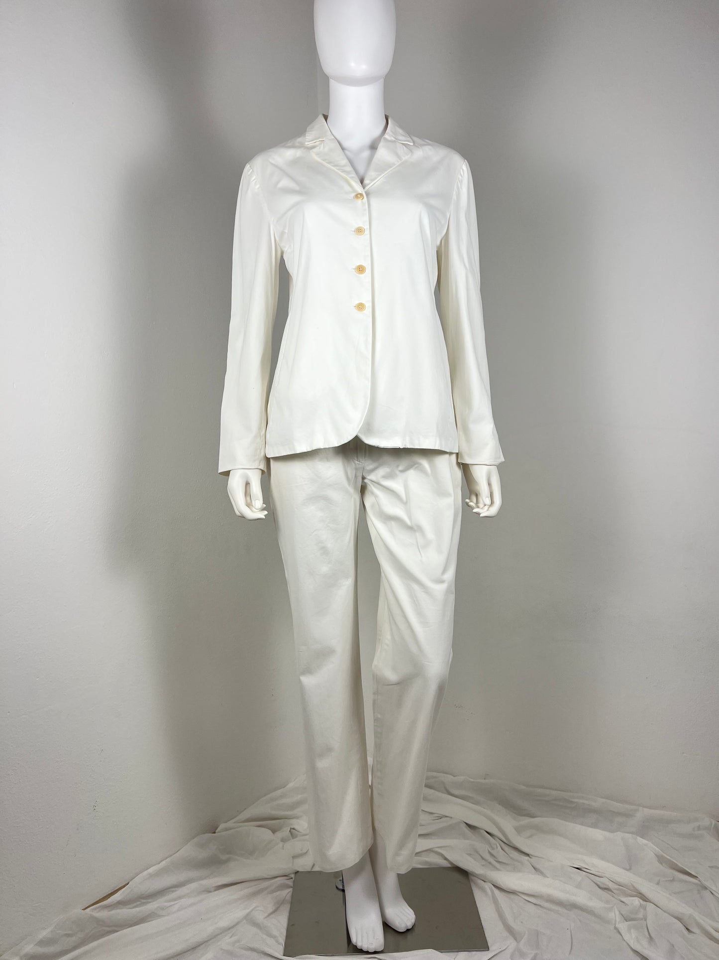 Miu Miu Ivory Silk Trouser Suit
