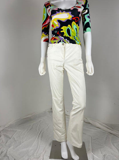 Gianni Versace Embellished Logo Jeans – Early 2000s