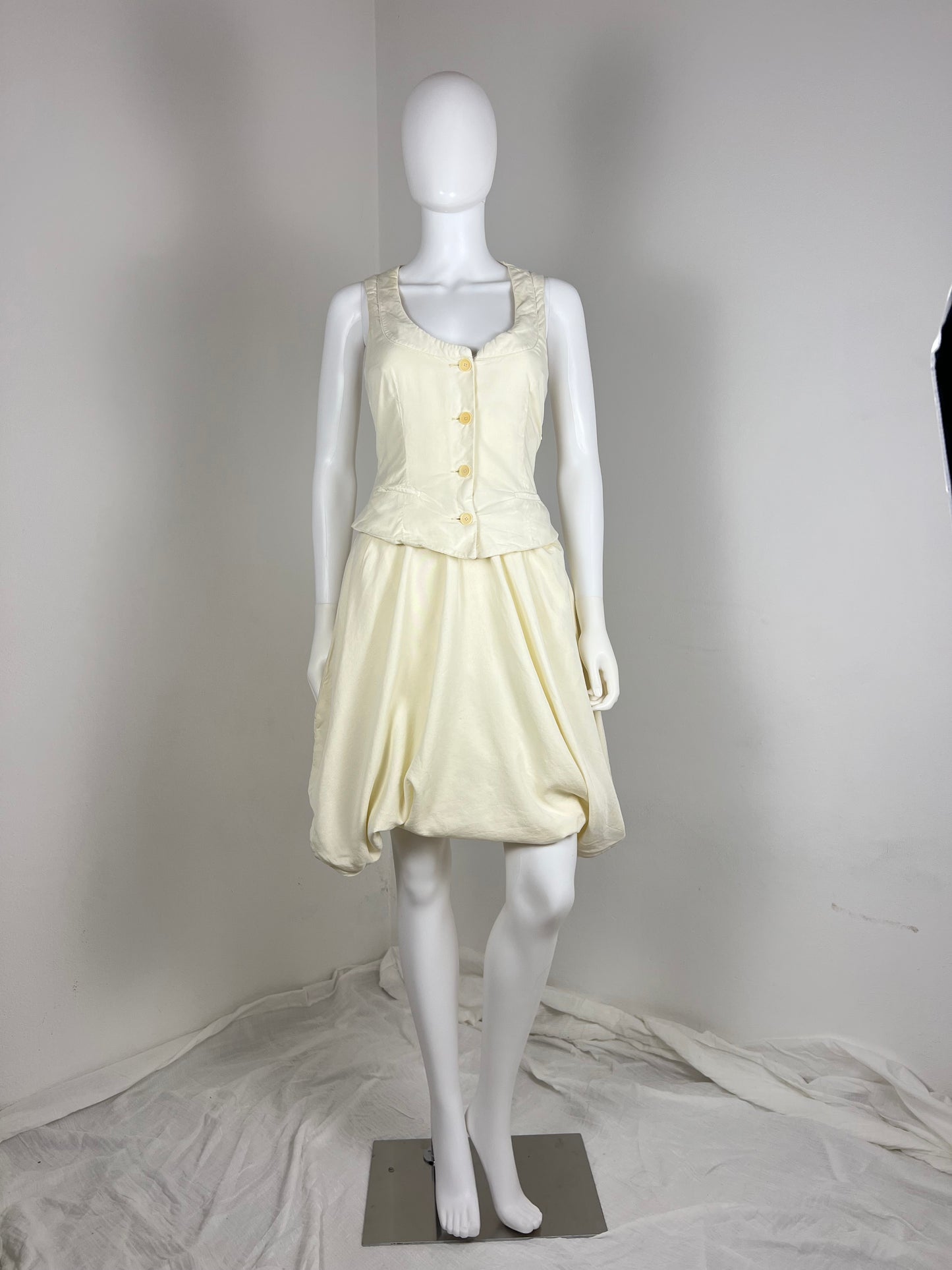 Jean Paul Gaultier Butter Bubble Dress IT 44