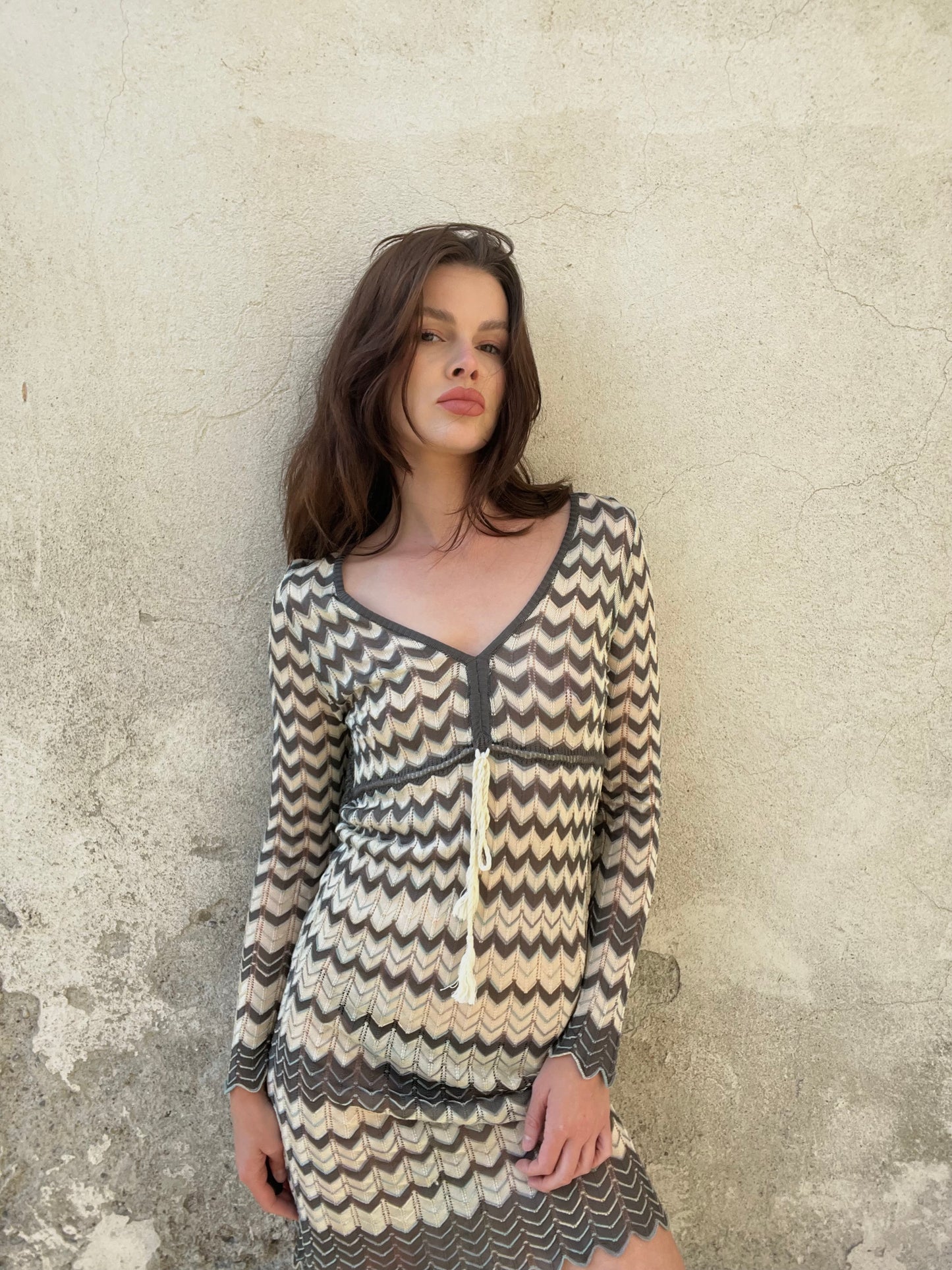 MISSONI
Sheer zigzag knit dress