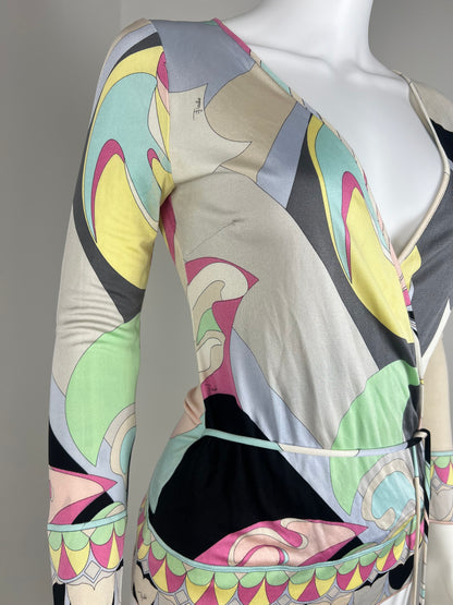 Emilio Pucci Silk Wrap Top