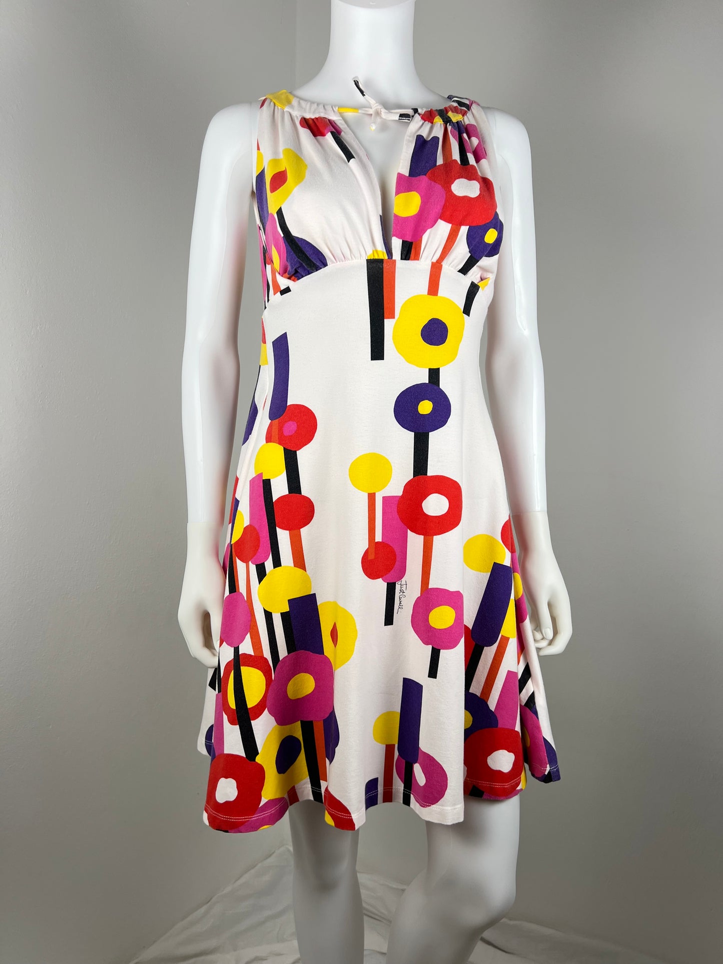 Just Cavalli Abstract Print Empire Dress