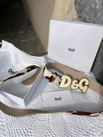 Dolce & Gabbana D&G Pony Hair Logo Belt
Early 2000s