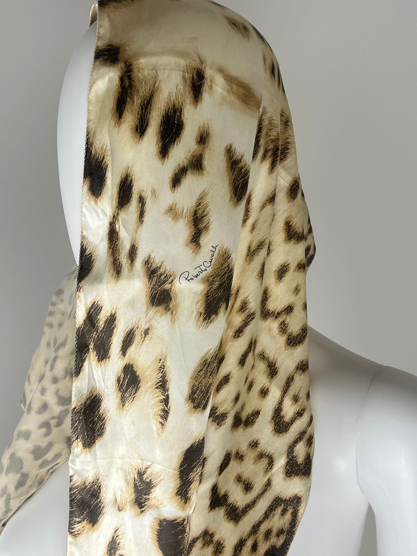 Roberto Cavalli Silk Leopard Scarf