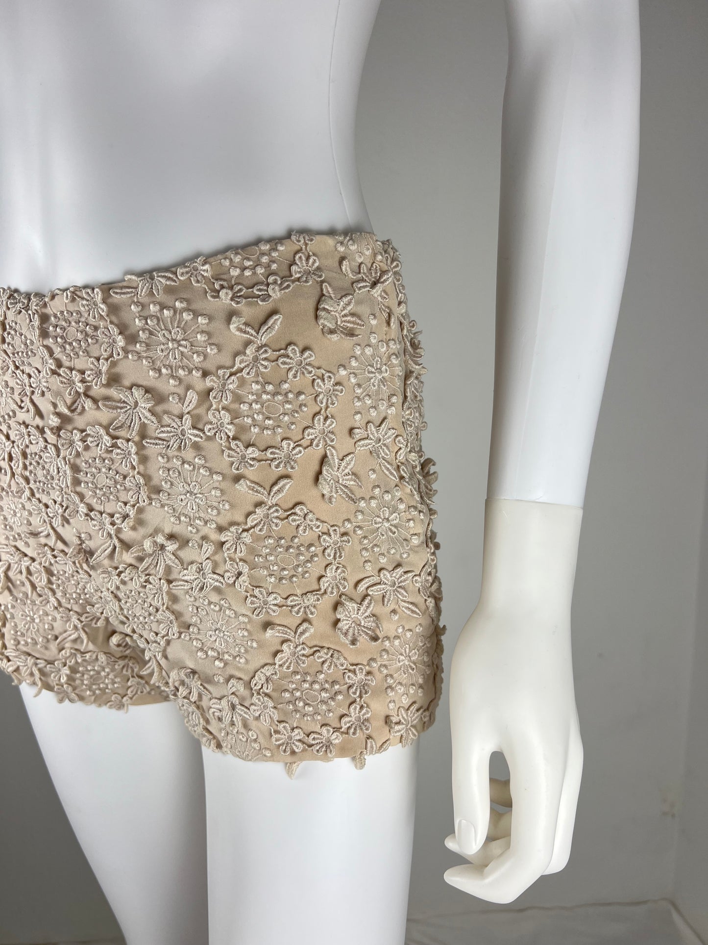 Prada Embroidered Lace Shorts