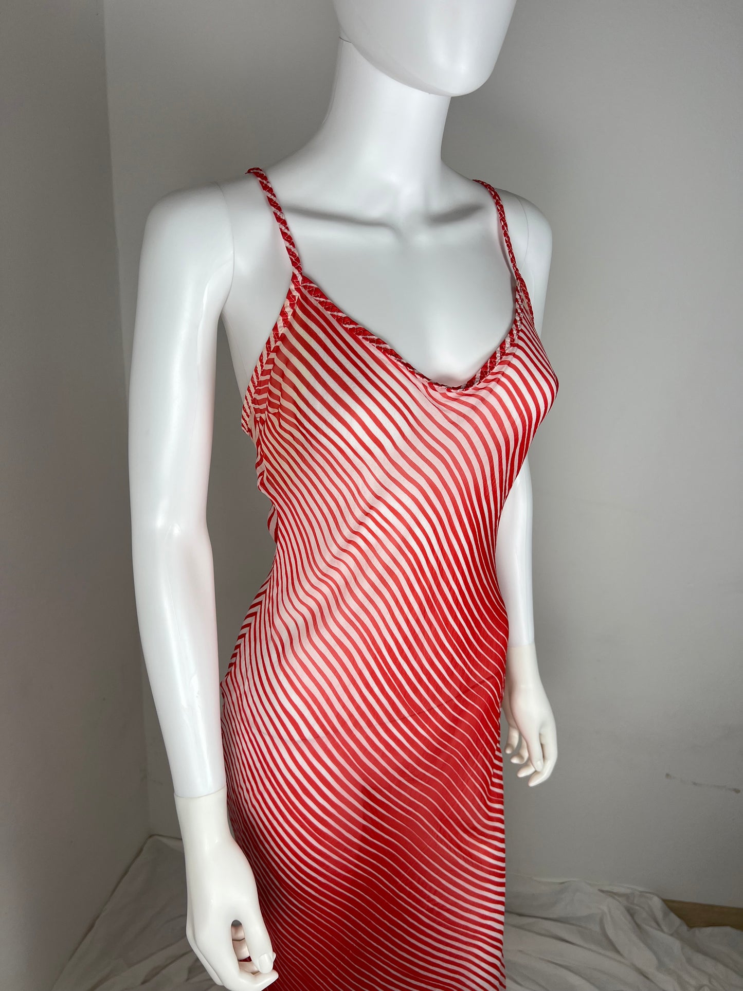 Nolita Diagonal Stripe Slip Dress