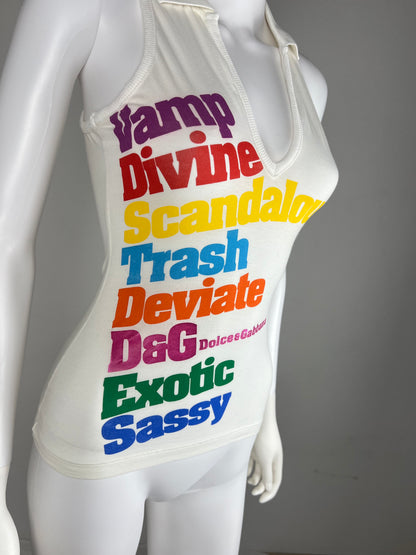 Dolce & Gabbana word-print tank