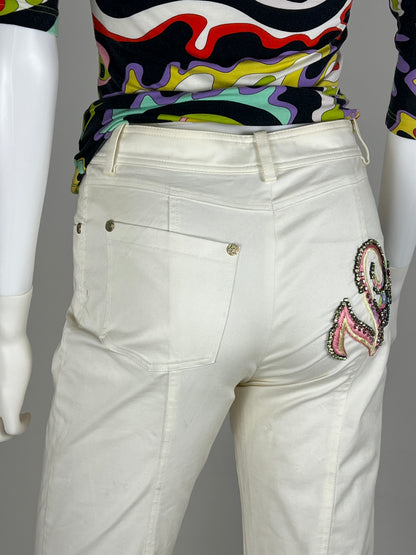 Gianni Versace Embellished Logo Jeans – Early 2000s