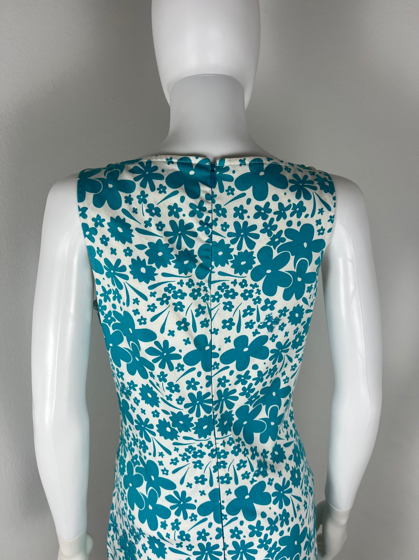 Versus by Gianni Versace Electric Turquoise Floral Minidress