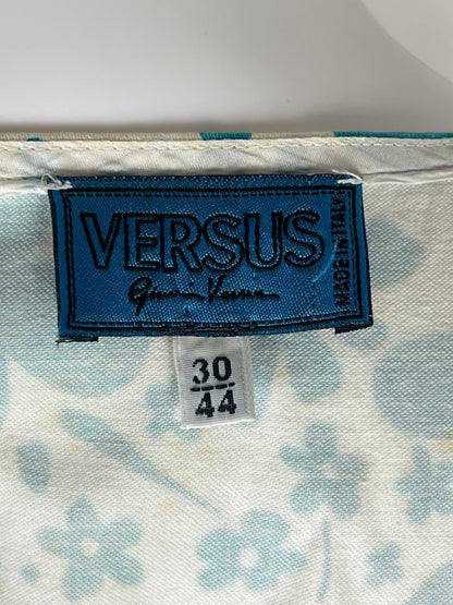 Versus by Gianni Versace Electric Turquoise Floral Minidress