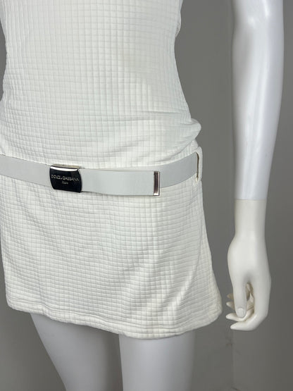 Dolce & Gabbana Mare White Beachwear set with Logo Belt