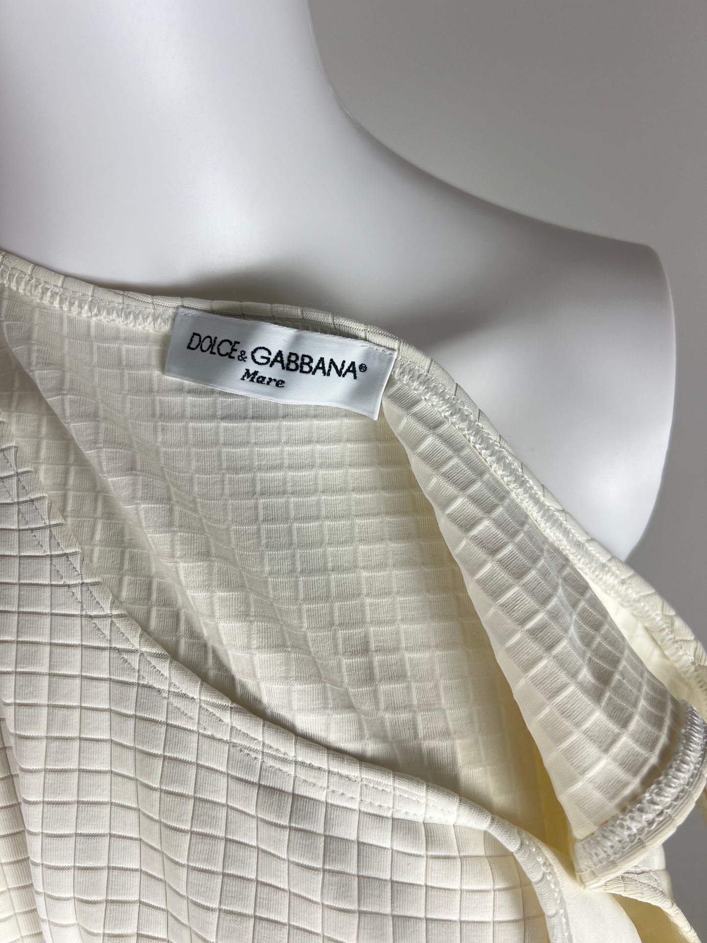 Dolce & Gabbana Mare White Beachwear set with Logo Belt