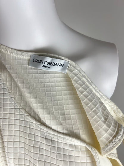 Dolce & Gabbana Mare White Beachwear set with Logo Belt