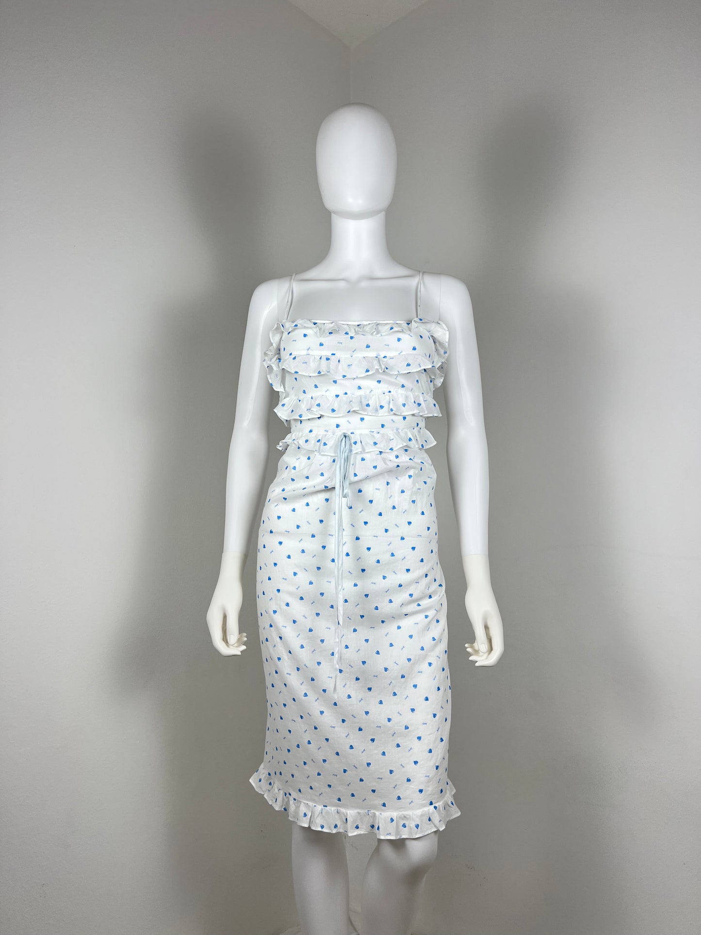 Yves Saint Laurent Lingerie Dress with Heart Print