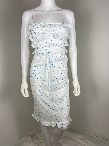 Yves Saint Laurent Lingerie Dress with Heart Print