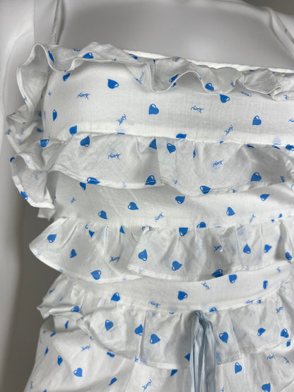 Yves Saint Laurent Lingerie Dress with Heart Print