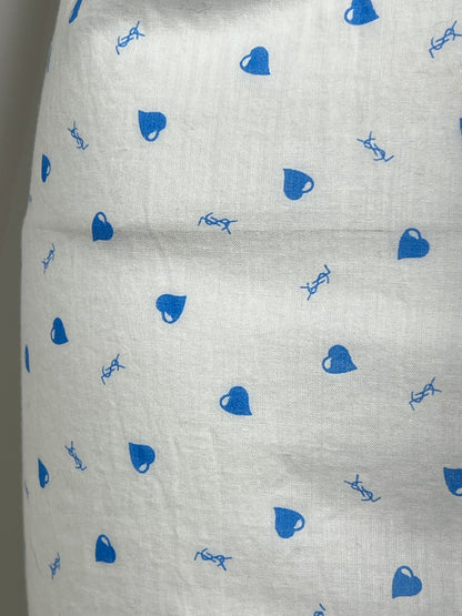 Yves Saint Laurent Lingerie Dress with Heart Print