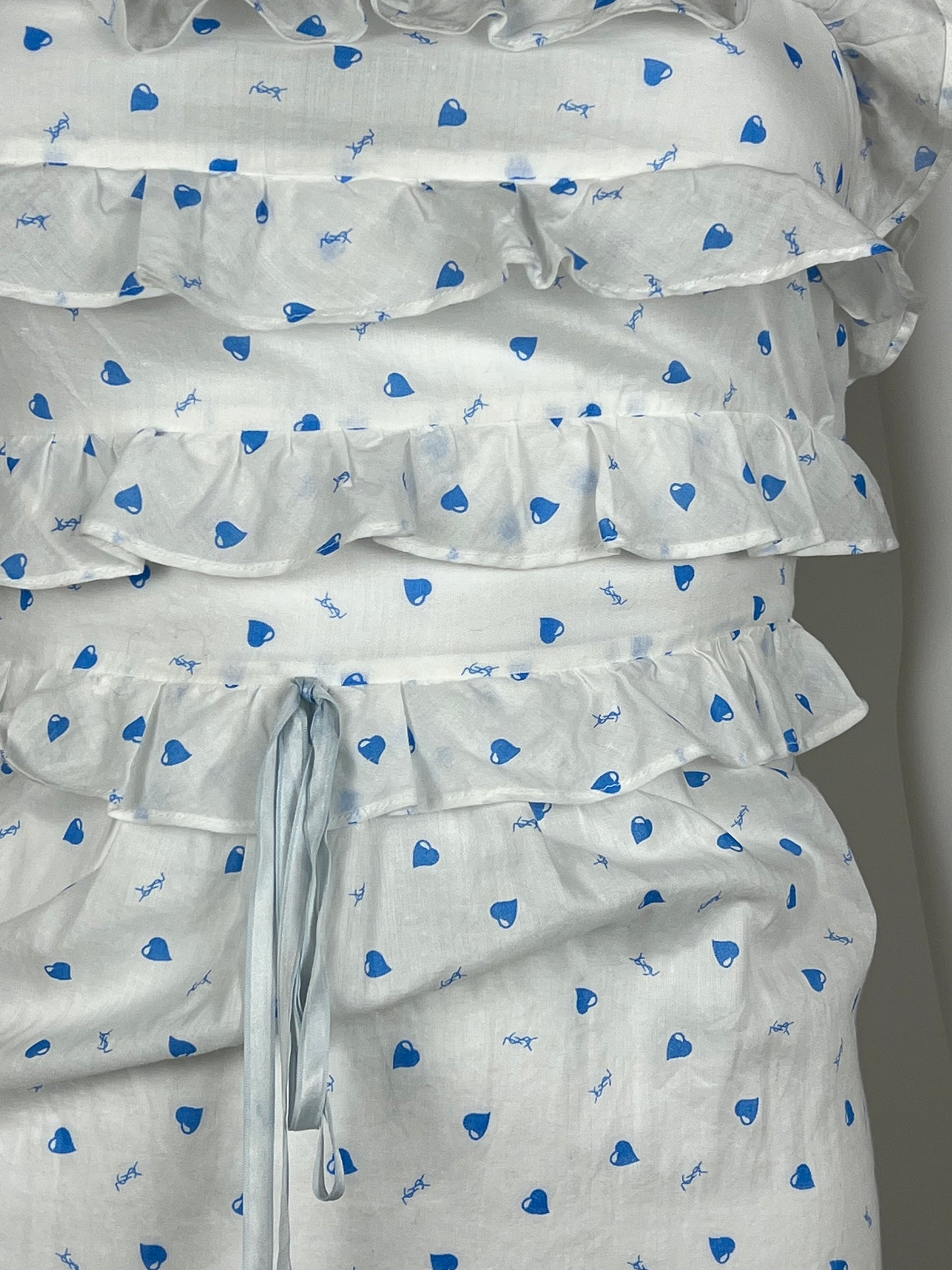 Yves Saint Laurent Lingerie Dress with Heart Print