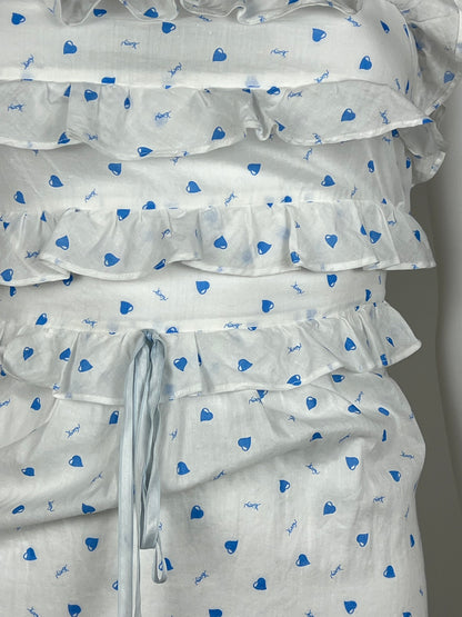 Yves Saint Laurent Lingerie Dress with Heart Print