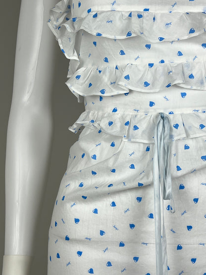 Yves Saint Laurent Lingerie Dress with Heart Print