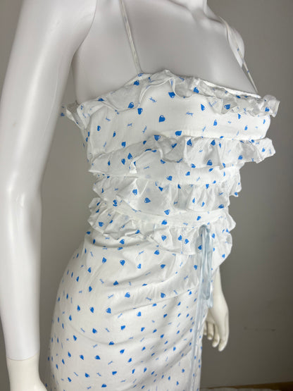 Yves Saint Laurent Lingerie Dress with Heart Print