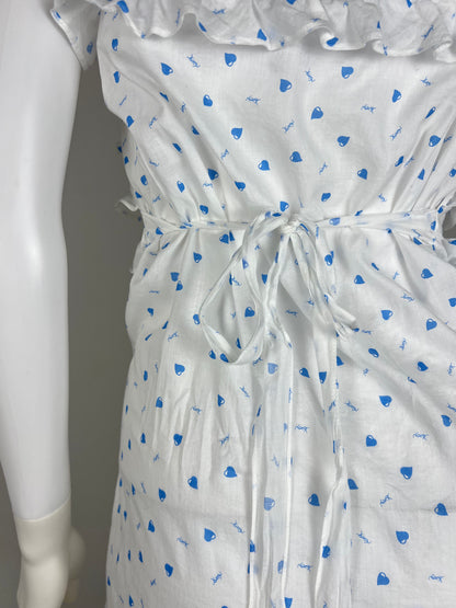 Yves Saint Laurent Lingerie Dress with Heart Print